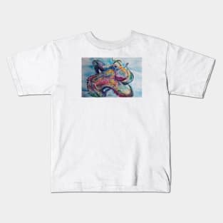 Octopus Colorful Undersea Watercolor Kids T-Shirt